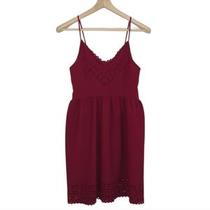 NWOT | Three Pink Hearts | Red A Line Dress w|cut Out Accents